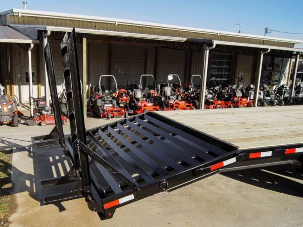8.5x30 IBeam Gooseneck Deckover Trailer (2) 7K Axles Stand-Up Ramps - Image 8