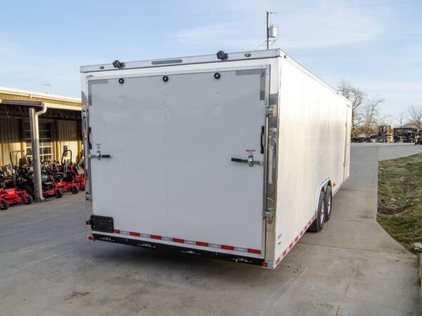 8.5x28 Flat Nose White Enclosed Trailer (2) 5,200lb Axles Cargo Storage - Image 5