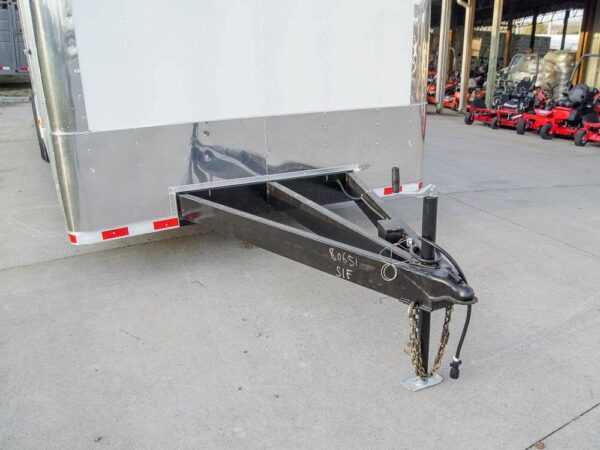 8.5x28 Flat Nose White Enclosed Trailer (2) 5,200lb Axles Cargo Storage - Image 11