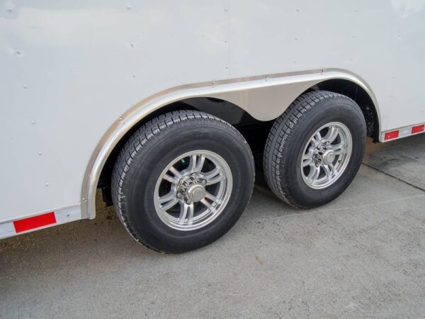 8.5x28 Flat Nose White Enclosed Trailer (2) 5,200lb Axles Cargo Storage - Image 10