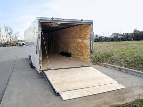 8.5x28 Flat Nose White Enclosed Trailer (2) 5,200lb Axles Cargo Storage - Image 16