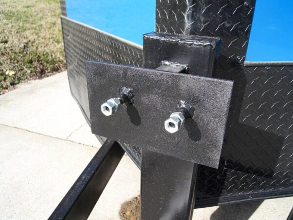 8.5x18 Blue V-Nose Slant Top Enclosed Trailer with Blackout Package - Image 9