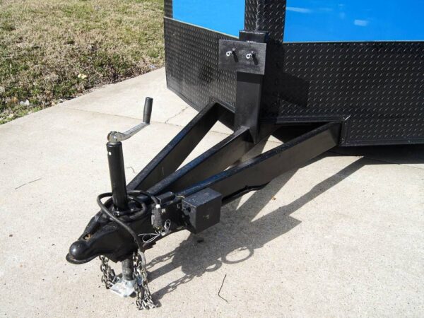 8.5x18 Blue V-Nose Slant Top Enclosed Trailer with Blackout Package - Image 10
