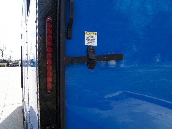 8.5x18 Blue V-Nose Slant Top Enclosed Trailer with Blackout Package - Image 14