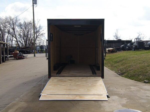 8.5x18 Blue V-Nose Slant Top Enclosed Trailer with Blackout Package - Image 17