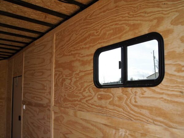 8.5x18 Blue V-Nose Slant Top Enclosed Trailer with Blackout Package - Image 20