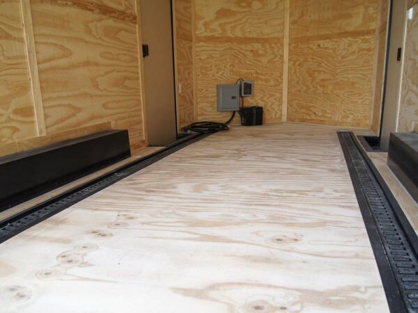 8.5x18 Blue V-Nose Slant Top Enclosed Trailer with Blackout Package - Image 23