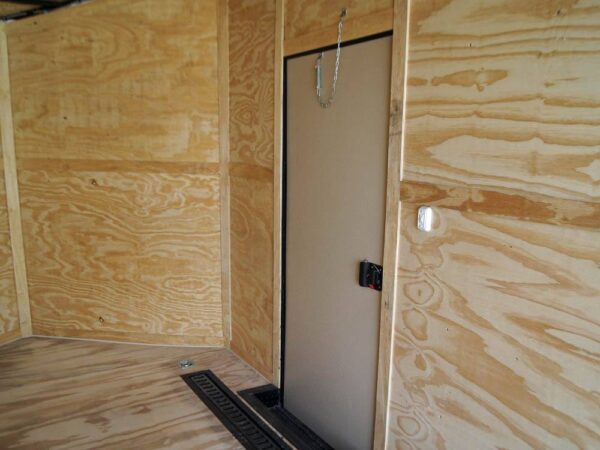 8.5x18 Blue V-Nose Slant Top Enclosed Trailer with Blackout Package - Image 27