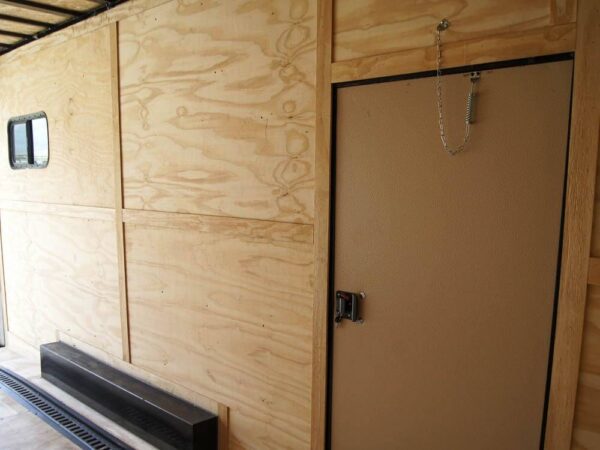 8.5x18 Blue V-Nose Slant Top Enclosed Trailer with Blackout Package - Image 31