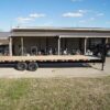 8.5x30 IBeam Gooseneck Straight Deckover Trailer (2) 7K Axles Slide Ramps - Image 2