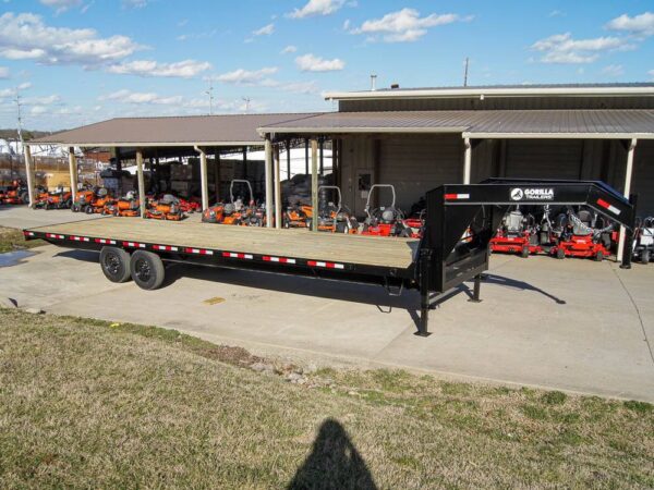 8.5x30 IBeam Gooseneck Straight Deckover Trailer (2) 7K Axles Slide Ramps - Image 4