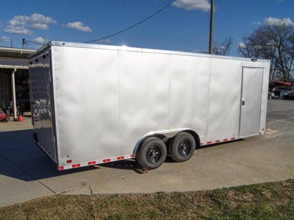 8.5x20 Silver V-Nose Slant Top Enclosed Trailer (2) 5200lb Axles - Image 8