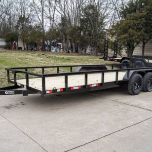 7x20 Tube Top Dovetail Utility Trailer (2) 3500lb Axles
