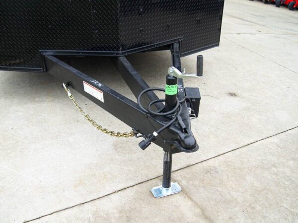 8.5x18 Black V-Nose Enclosed Trailer with Extended Tongue and Blackout Package (2) 3,500lb Axles - Image 9