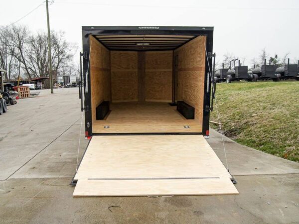 8.5x18 Black V-Nose Enclosed Trailer with Extended Tongue and Blackout Package (2) 3,500lb Axles - Image 8