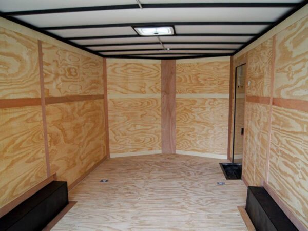 8.5x18 Black V-Nose Enclosed Trailer with Extended Tongue and Blackout Package (2) 3,500lb Axles - Image 14