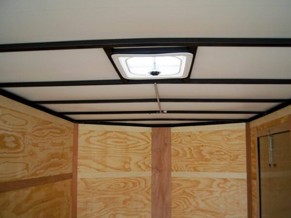 8.5x18 Black V-Nose Enclosed Trailer with Extended Tongue and Blackout Package (2) 3,500lb Axles - Image 15