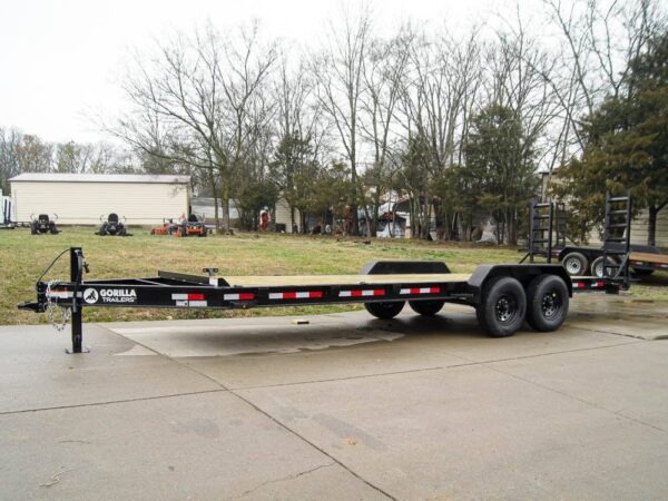 7x22 IBEAM Equipment Trailer (2) 7K Axles Stand-Up Ramps 14K GVWR