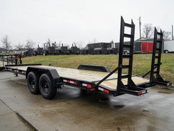 7x22 IBEAM Equipment Trailer (2) 7K Axles Stand-Up Ramps 14K GVWR - Image 4