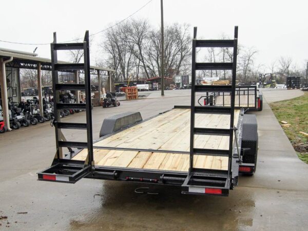 7x22 IBEAM Equipment Trailer (2) 7K Axles Stand-Up Ramps 14K GVWR - Image 6