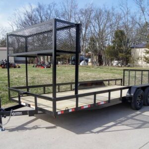7x20 Dovetail Utility Trailer (2) 3,500lb Axles with Elevated Basket