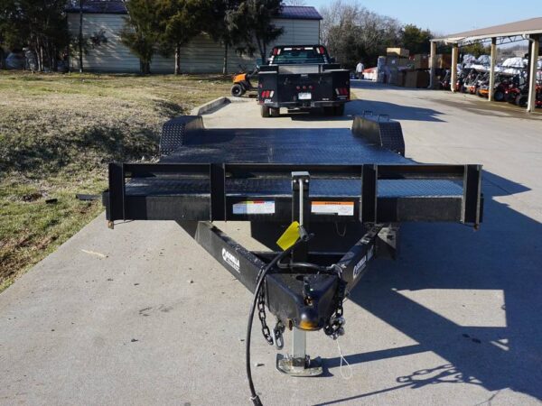 7x18 Steel Floor Car Hauler (2) 3500lb Axle w/ Brake and Ramps - Image 2
