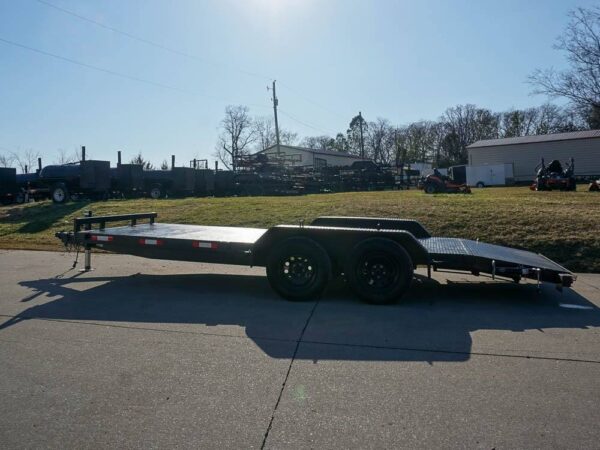 7x18 Steel Floor Car Hauler (2) 3500lb Axle w/ Brake and Ramps - Image 4