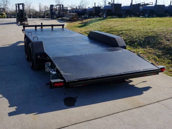 7x18 Steel Floor Car Hauler (2) 3500lb Axle w/ Brake and Ramps - Image 5