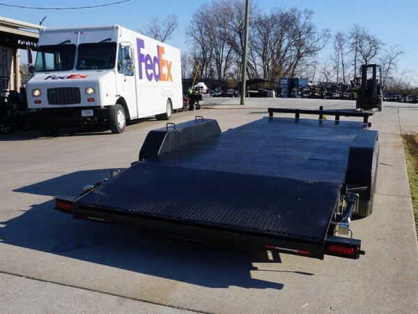 7x18 Steel Floor Car Hauler (2) 3500lb Axle w/ Brake and Ramps - Image 6