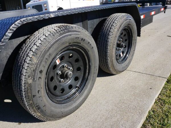 7x18 Steel Floor Car Hauler (2) 3500lb Axle w/ Brake and Ramps - Image 7