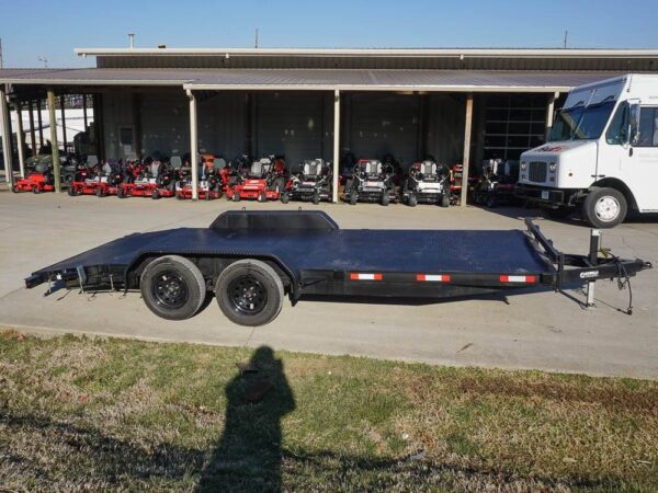 7x18 Steel Floor Car Hauler (2) 3500lb Axle w/ Brake and Ramps - Image 8