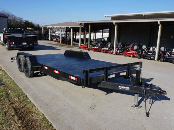 7x18 Steel Floor Car Hauler (2) 3500lb Axle w/ Brake and Ramps