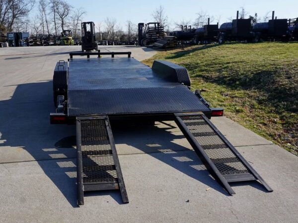 7x18 Steel Floor Car Hauler (2) 3500lb Axle w/ Brake and Ramps - Image 11