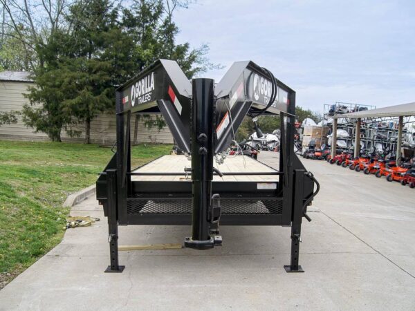8.5x25 IBeam Gooseneck Straight Deckover Trailer (2) 7K Axles Slide Ramps - Image 2