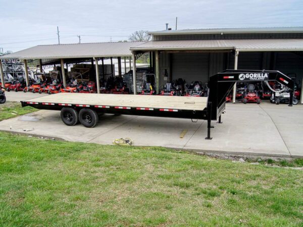 8.5x25 IBeam Gooseneck Straight Deckover Trailer (2) 7K Axles Slide Ramps - Image 7