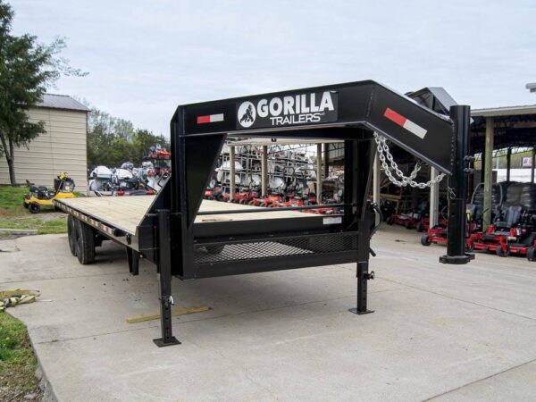 8.5x25 IBeam Gooseneck Straight Deckover Trailer (2) 7K Axles Slide Ramps - Image 8