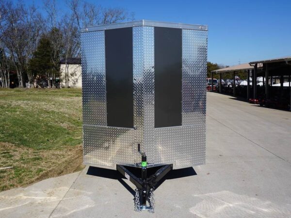 Enclosed Trailer 6' X 12' Charcoal- V-Nose 3,500 lb. Axle Storage - Image 2