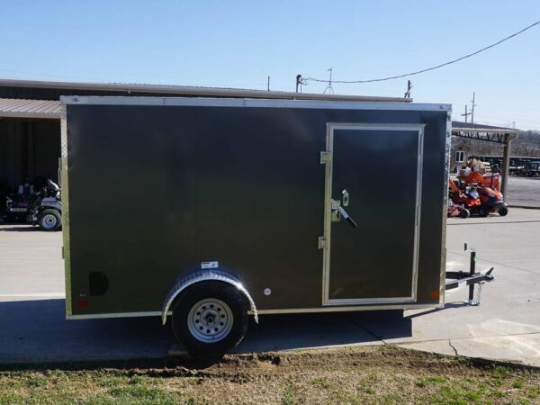 Enclosed Trailer 6' X 12' Charcoal- V-Nose 3,500 lb. Axle Storage - Image 5