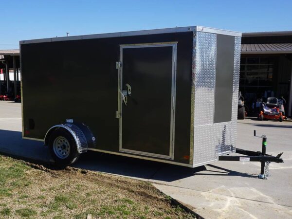 Enclosed Trailer 6' X 12' Charcoal- V-Nose 3,500 lb. Axle Storage - Image 6