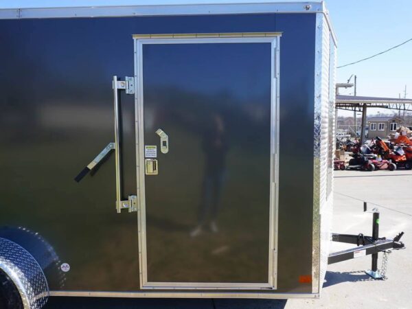 Enclosed Trailer 6' X 12' Charcoal- V-Nose 3,500 lb. Axle Storage - Image 15