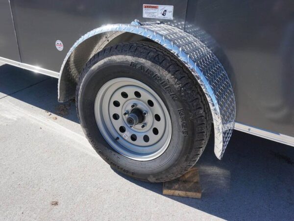Enclosed Trailer 6' X 12' Charcoal- V-Nose 3,500 lb. Axle Storage - Image 9