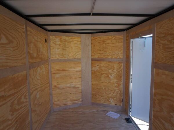 Enclosed Trailer 6' X 12' Charcoal- V-Nose 3,500 lb. Axle Storage - Image 20
