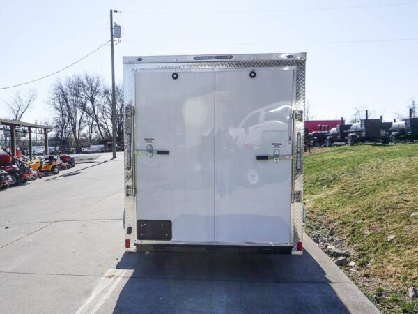 Enclosed Trailer 6' X 12' White V-Nose 3,500 lb. Axle Polycore Side Storage - Image 6