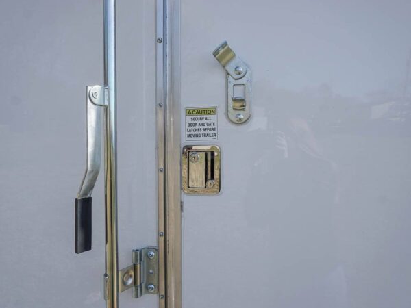Enclosed Trailer 6' X 12' White V-Nose 3,500 lb. Axle Polycore Side Storage - Image 10