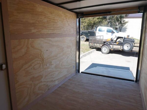 Enclosed Trailer 6' X 12' White V-Nose 3,500 lb. Axle Polycore Side Storage - Image 20