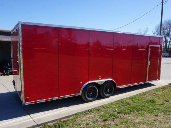 8.5x24 Red Enclosed Trailer (2) 5200lb Axles 7.5 Interior Height Storage - Image 7