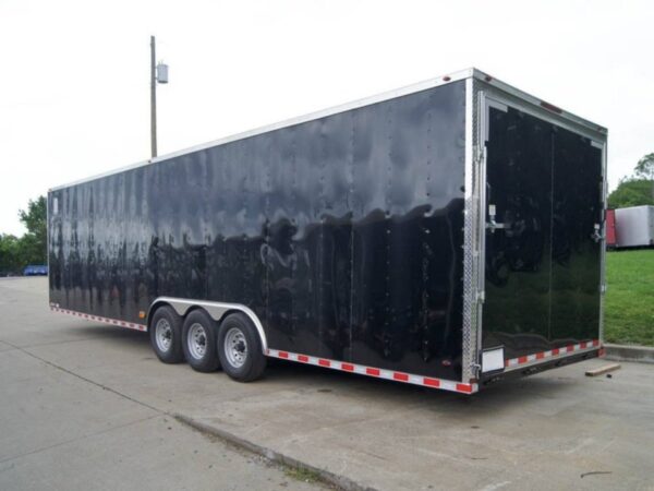 8.5x32 Flat Nose Black Enclosed Trailer With rear Gate and side door (3) 7K Axles 21k GVWR - Image 5