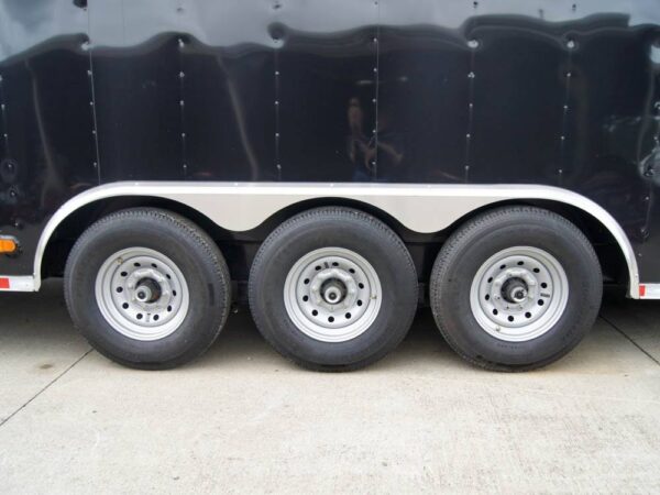 8.5x32 Flat Nose Black Enclosed Trailer With rear Gate and side door (3) 7K Axles 21k GVWR - Image 9