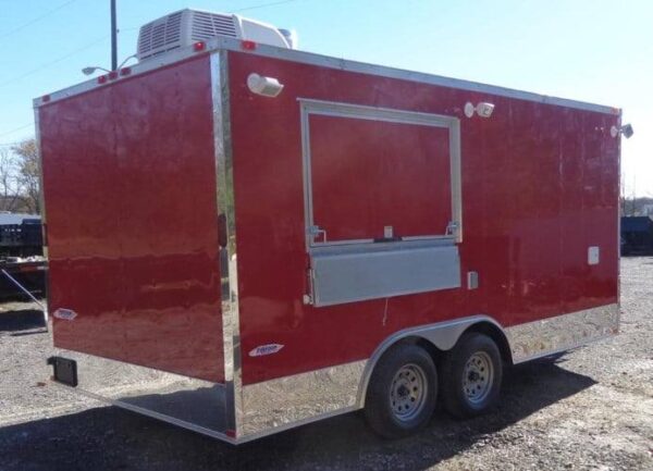 8.5' x 16' Red Catering Event Concession Food Trailer - Image 10