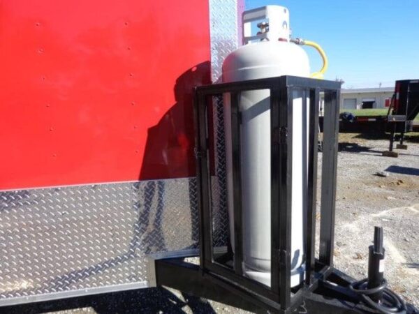 8.5' x 16' Red Catering Event Concession Food Trailer - Image 32